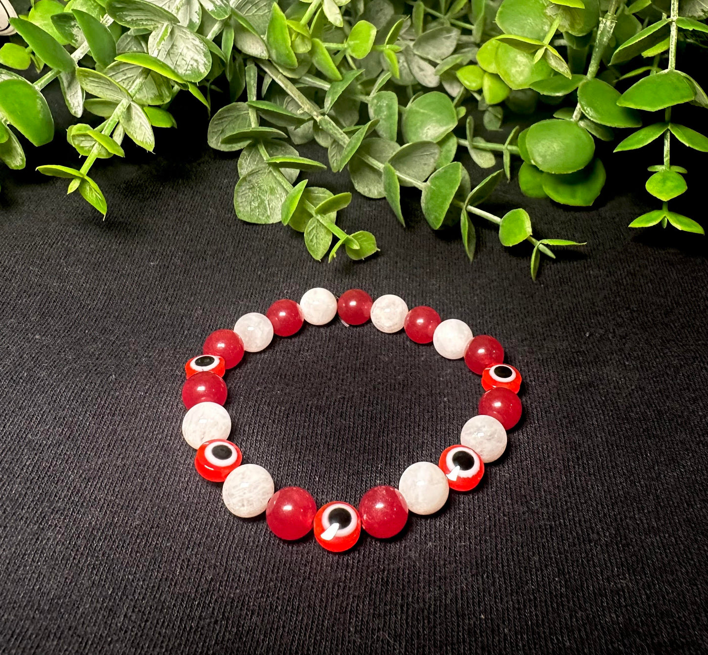 Red Evil Eye Bead Bracelet
