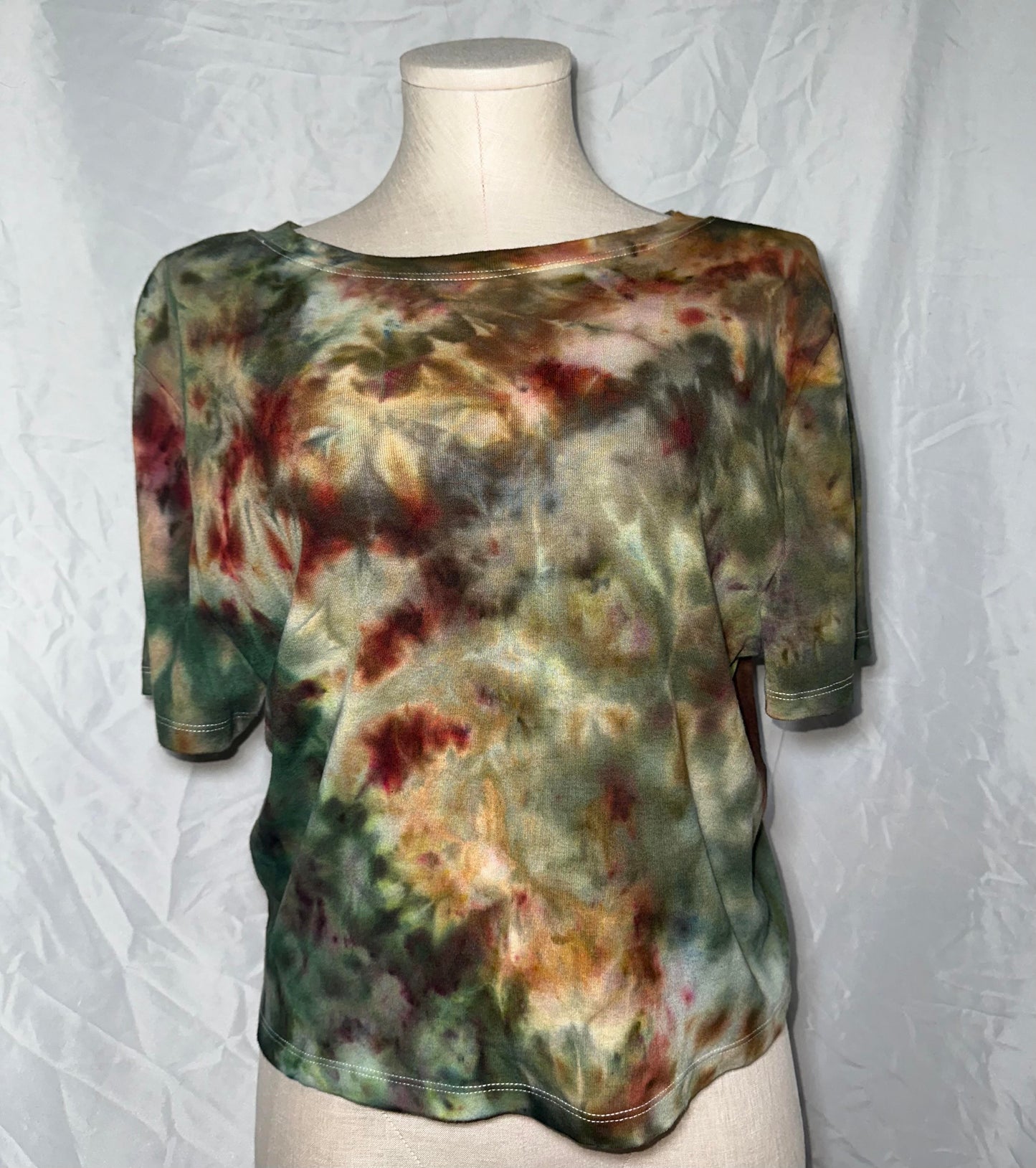 Earth Crumple Crop Top T-Shirt