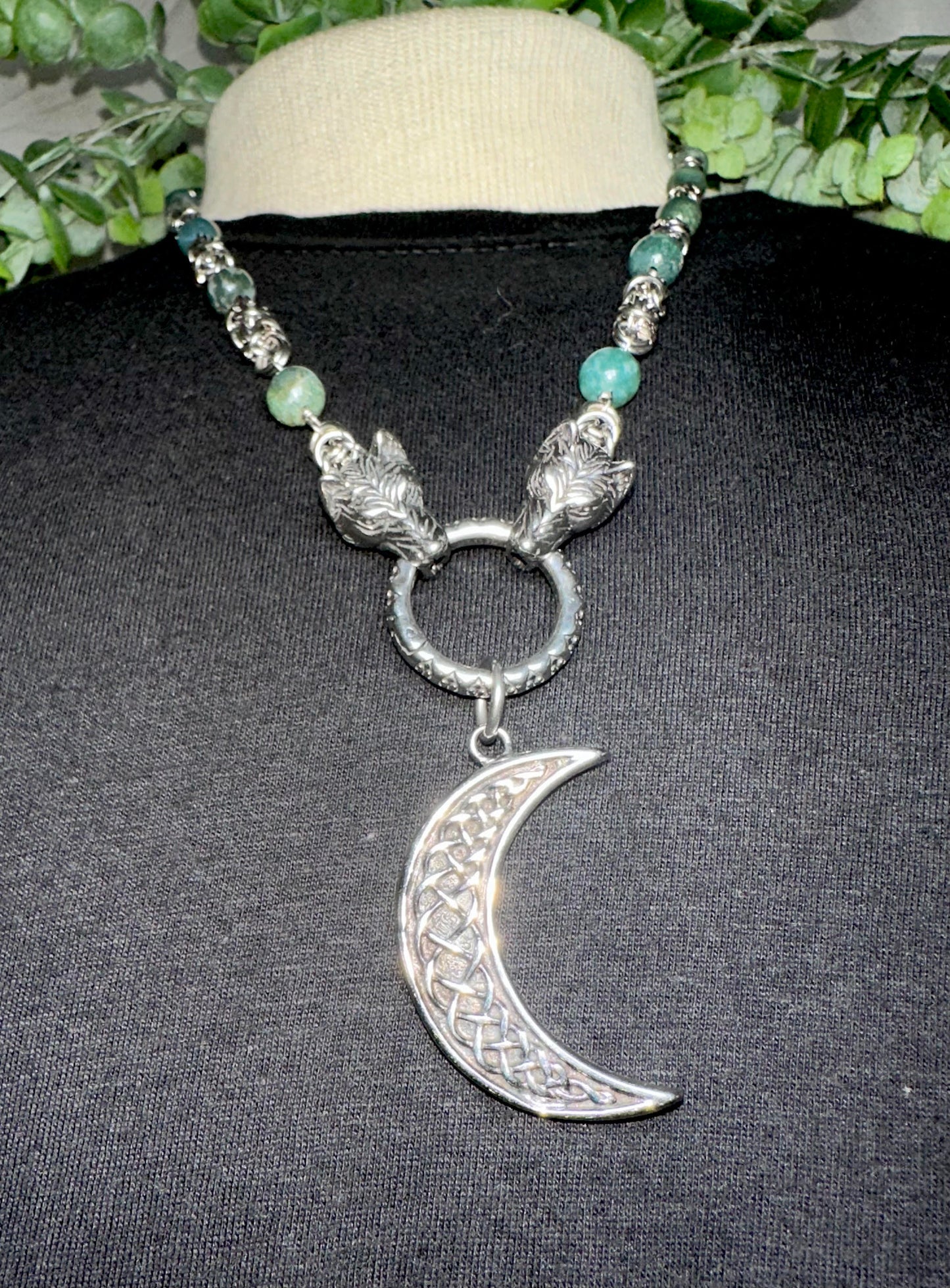 Chain With Celtic Moon Pendant