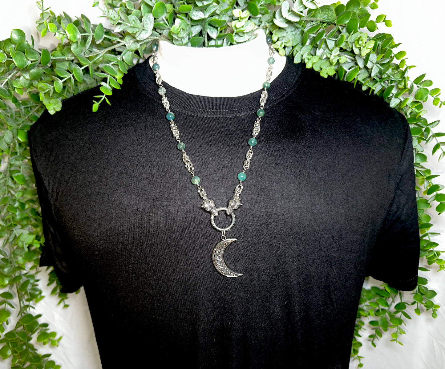 Chain With Celtic Moon Pendant