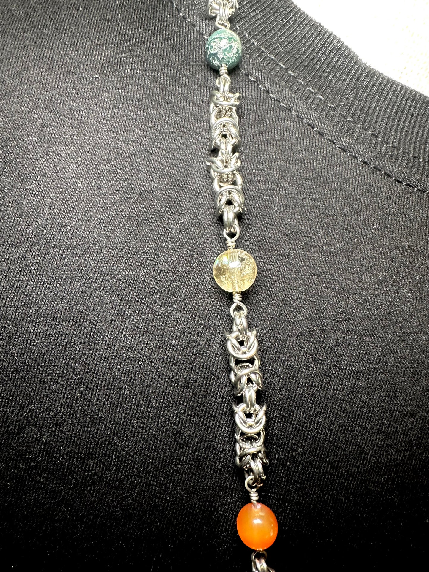 Chakra Chain With Lotus Pendant