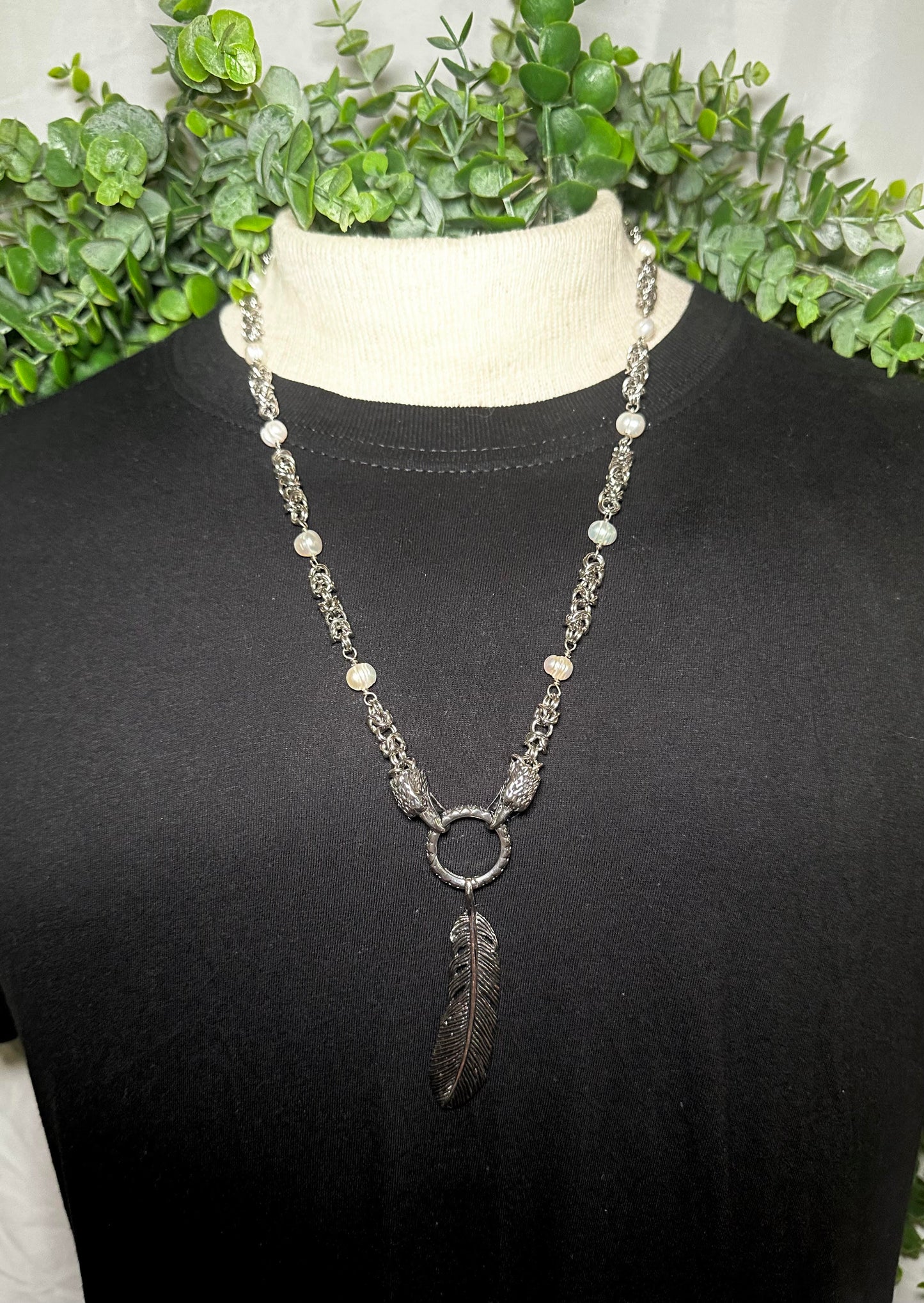Chain With Feather Pendant