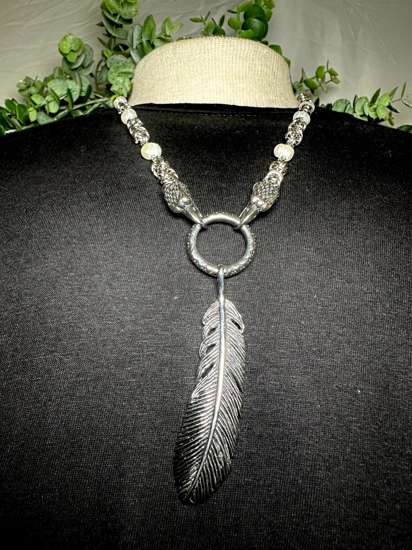 Chain With Feather Pendant