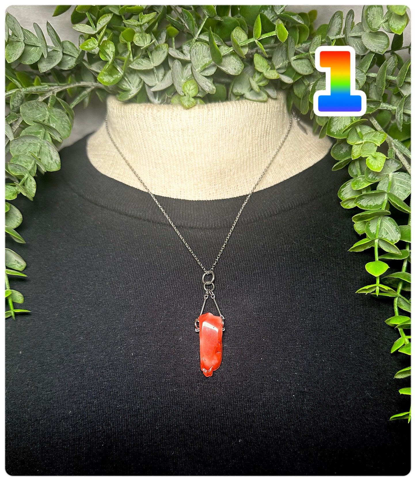 Carnelian Chip Necklace