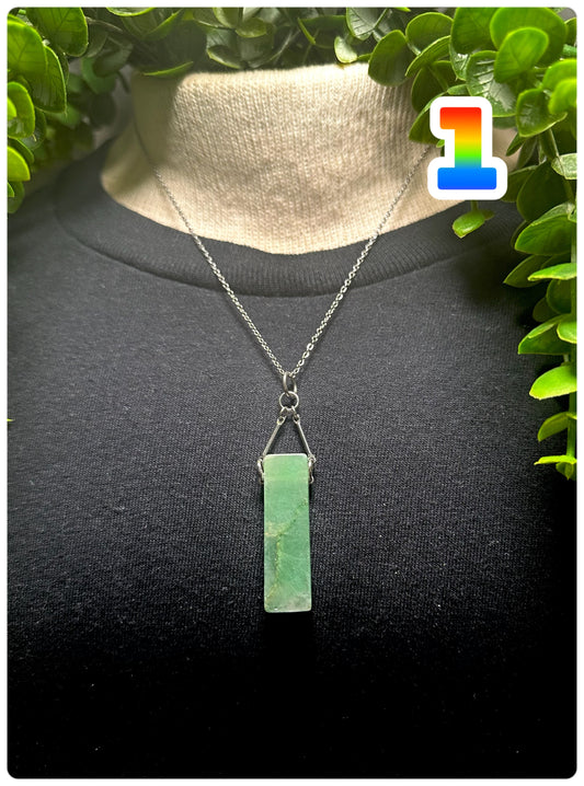 Green Aventurine Chip Necklace
