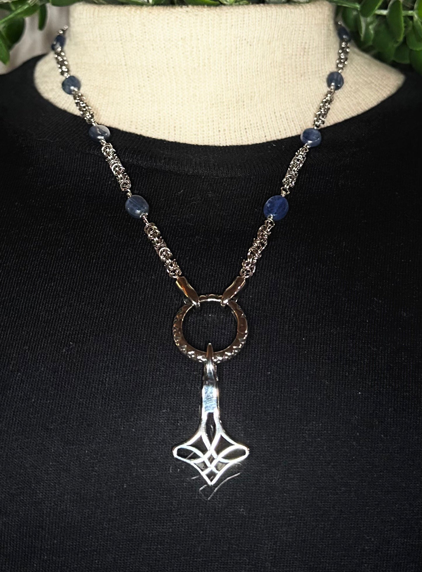 Micro Kyanite Chain w/ Mjolnir