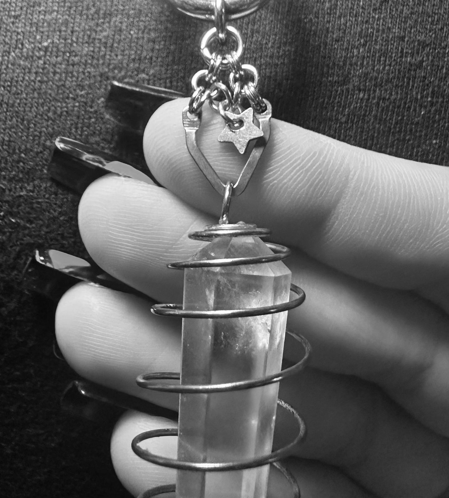 Petite Sea Dragon Chain w/ Double Terminated Quartz Cage