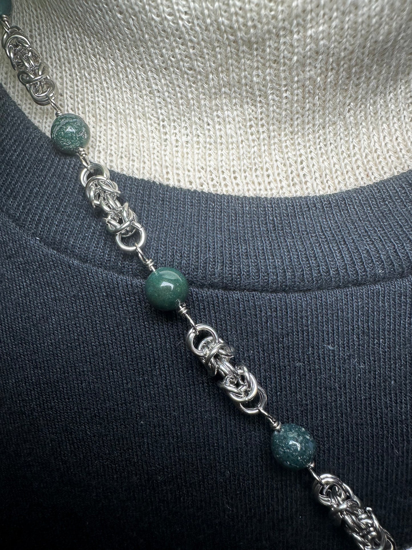 Indian Agate Chain w/ Tree Of Life Pendant