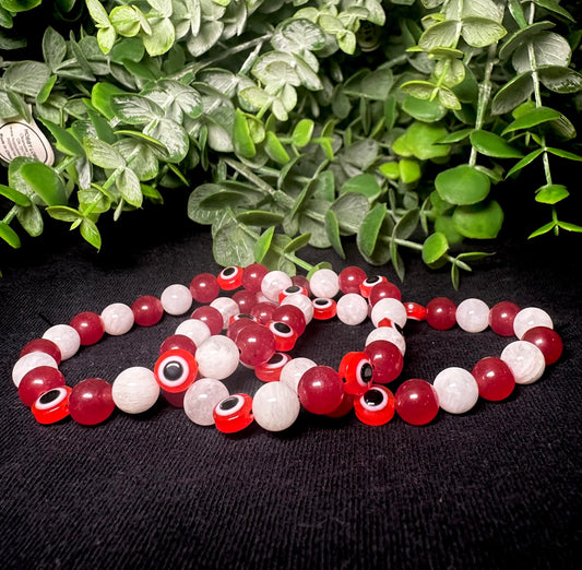 Red Evil Eye Bead Bracelet