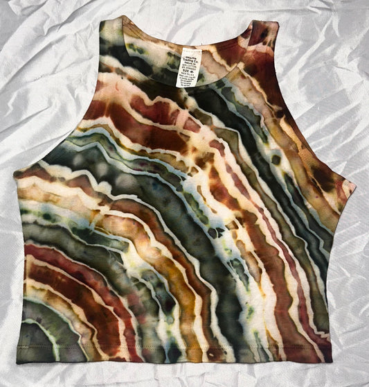 Earth Geode Crop Top Halter Tank