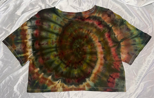 Earth Swirl Crop Top T-Shirt