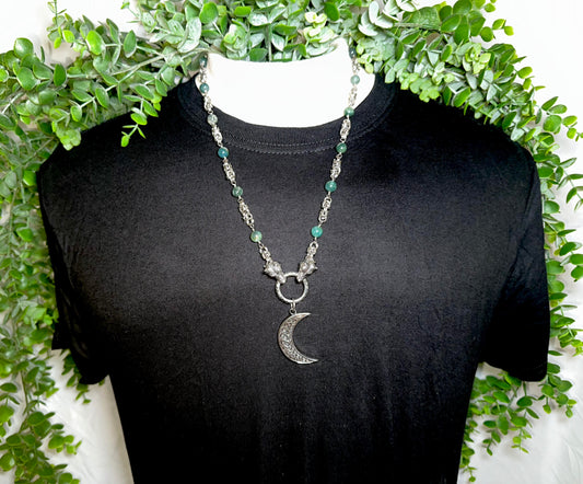 Chain With Celtic Moon Pendant