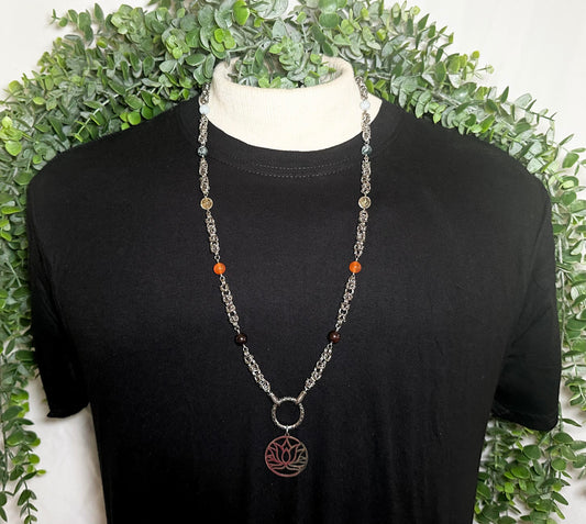 Chakra Chain With Lotus Pendant