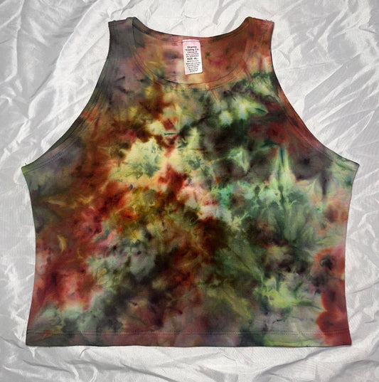 Earth Crumple Crop Top Halter Tank